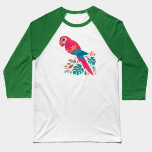 Scarlet Macaw Baseball T-Shirt